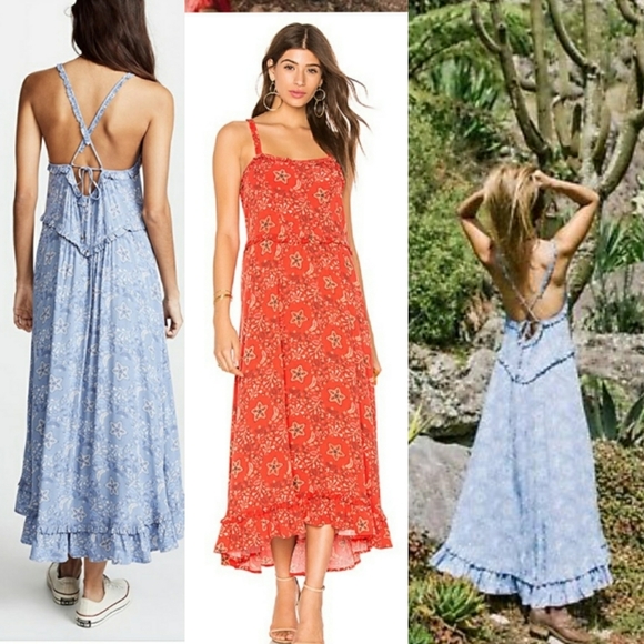 Wild Bloom Strappy Midi Dress Cream Spell Designs - Picture 15 of 16